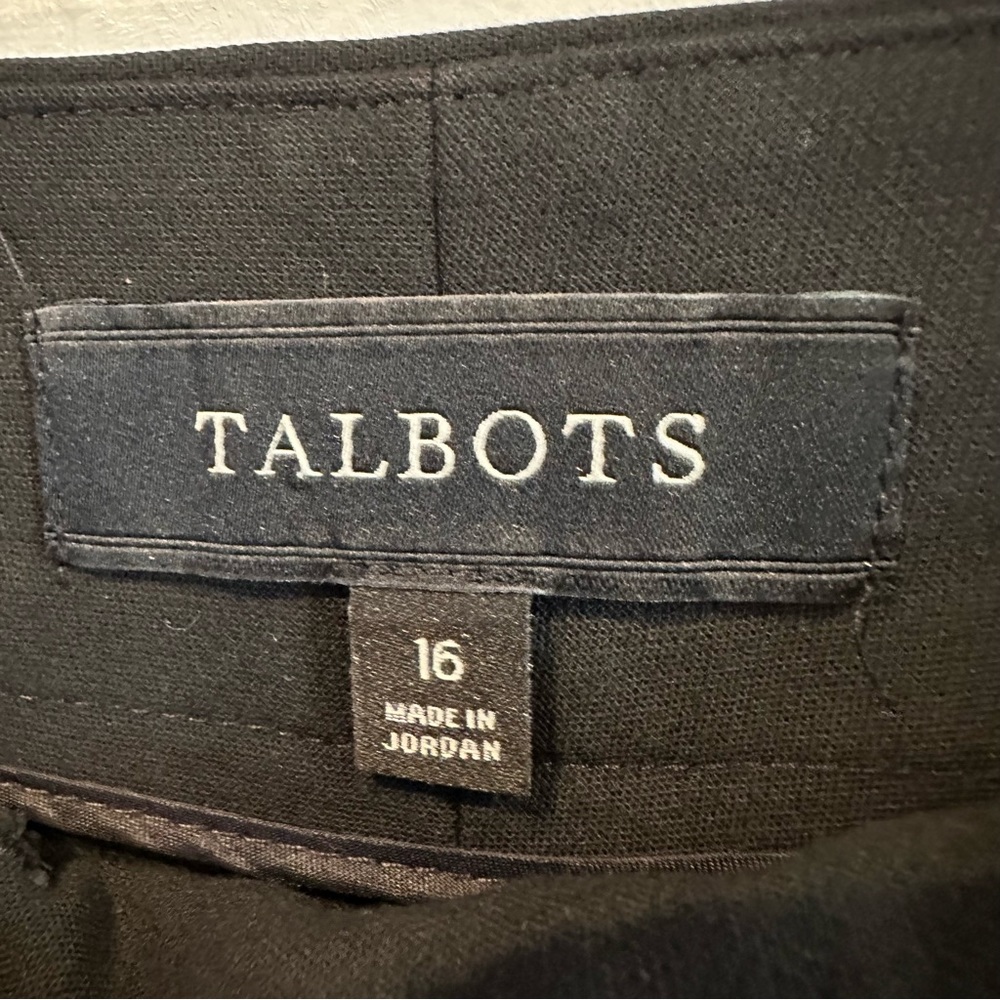 talbots signature pants‎ black career trousers women’s 16 plus size suit - Picture 3 of 5